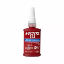 243 Medium Strength Threadlocker Adhesive — 50 ml (1.69 US fl oz), red