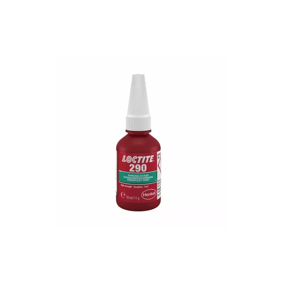 290 Threadlocker Adhesive — 10 ml (0.34 US fl oz), medium-high strength, red