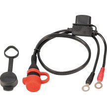 Cable permanente para batería resistente a la intemperie, powersport — 10 A, negro, rojo