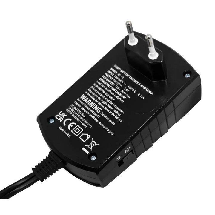 SMART Battery Charger & Maintainer — 20 Ah, Black