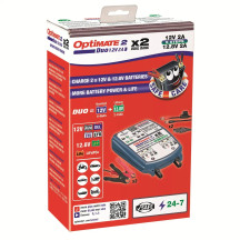 OptiMate 2 DUO x 2 Banco — 12V/12.8V 2A, Azul