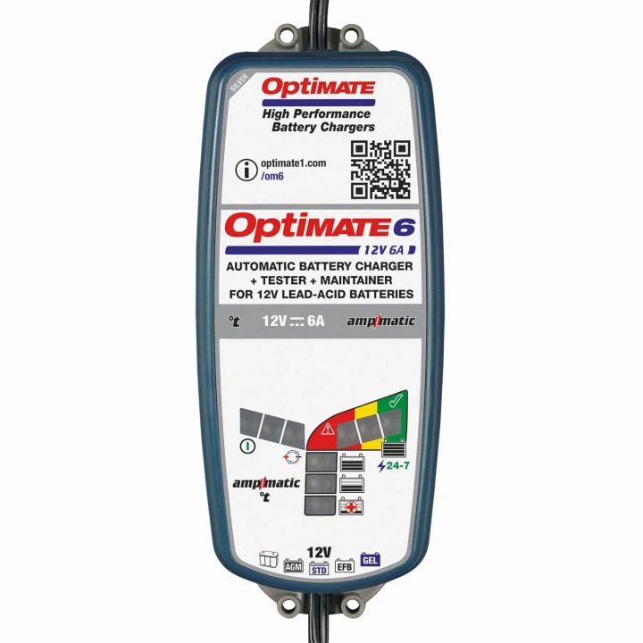 Optimate 6 Select Battery Charger/Power Supply — 12V, 5A Ampmatic, Silver