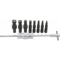 Blind Hole Puller Set "Puller1" — 8-piece kit, 8–30 mm ID, stainless steel and plastic