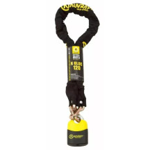 Chain Lock K Block — 13 mm (1/2") shackle, Black/Yellow
