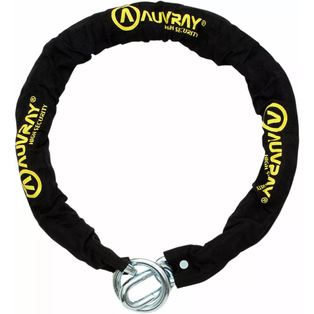 Chain Lock Motorbike — 120 cm, 12 mm link, Black/Yellow