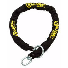 Chain Lock Motorbike — 120 cm, 12 mm link, Black/Yellow