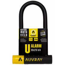 U-Lock Alarm — 209 mm vertical clearance, Black, Yellow