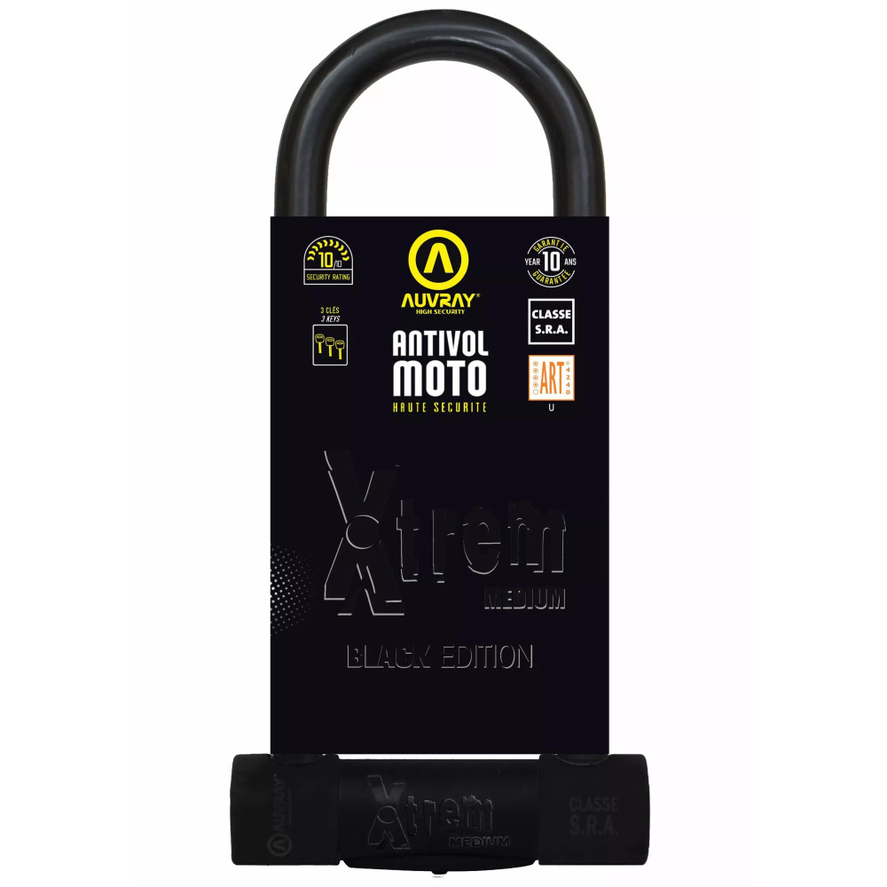 U-Lock Black Edition — 157 mm body width, 85 mm horizontal clearance, 230 mm vertical clearance, Black