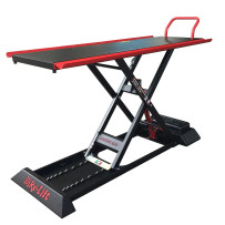 Racing 350 Scissor Lift — 350 kg, 120 cm max height, 200×60 cm platform, Black, Red