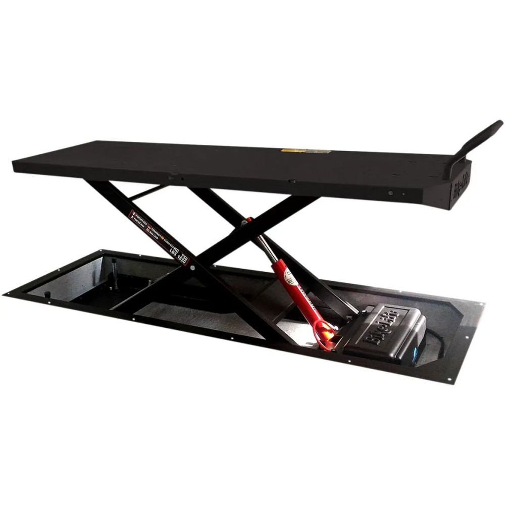 Absolute 756 Scissor Lift — 750 kg, 130 cm, 220×75 cm, Black, Red