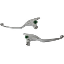 Wide Blade Lever Set — Brake, Clutch, Aluminum, Chrome, pair