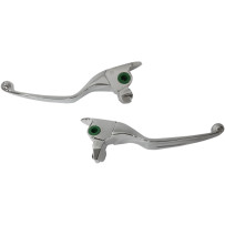 Wide Blade Lever Set — Brake, Clutch, Aluminum, Chrome, pair