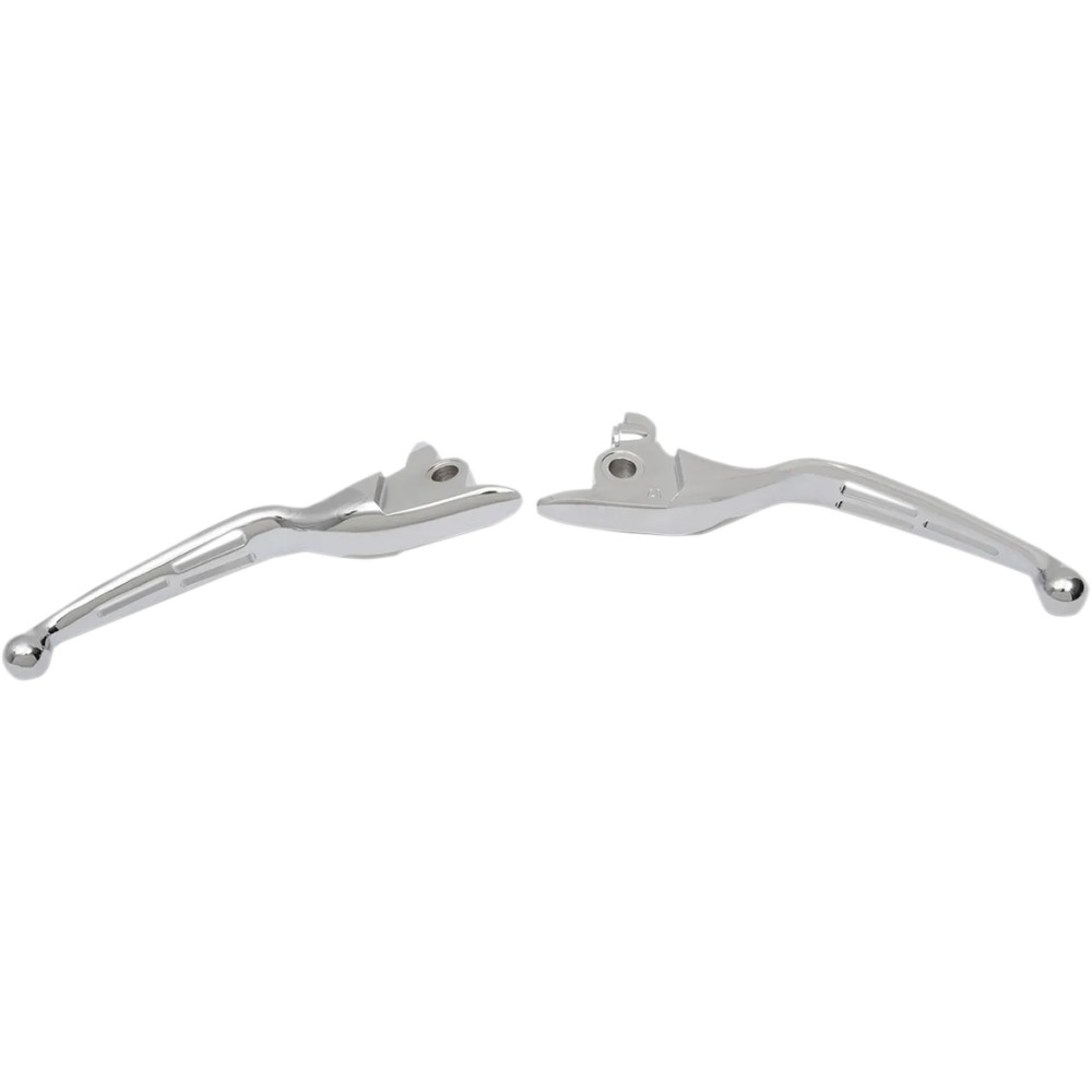 Slotted Wide Blade Lever Set — Chrome, Pair