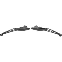 Slotted Wide Blade Lever Set — Brake & Clutch, Pair, Black