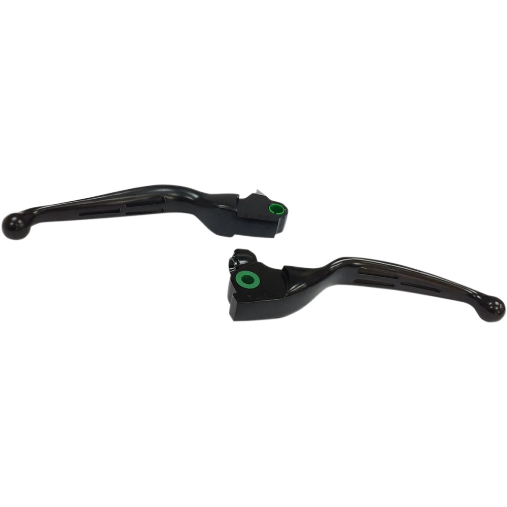 Slotted Wide Blade Lever Set — Brake & Clutch, Black matte