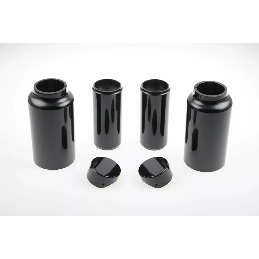 Fork Covers — Black, upper-mounted