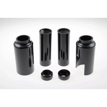 Fork Covers — Black, Upper, Aluminum, Pair