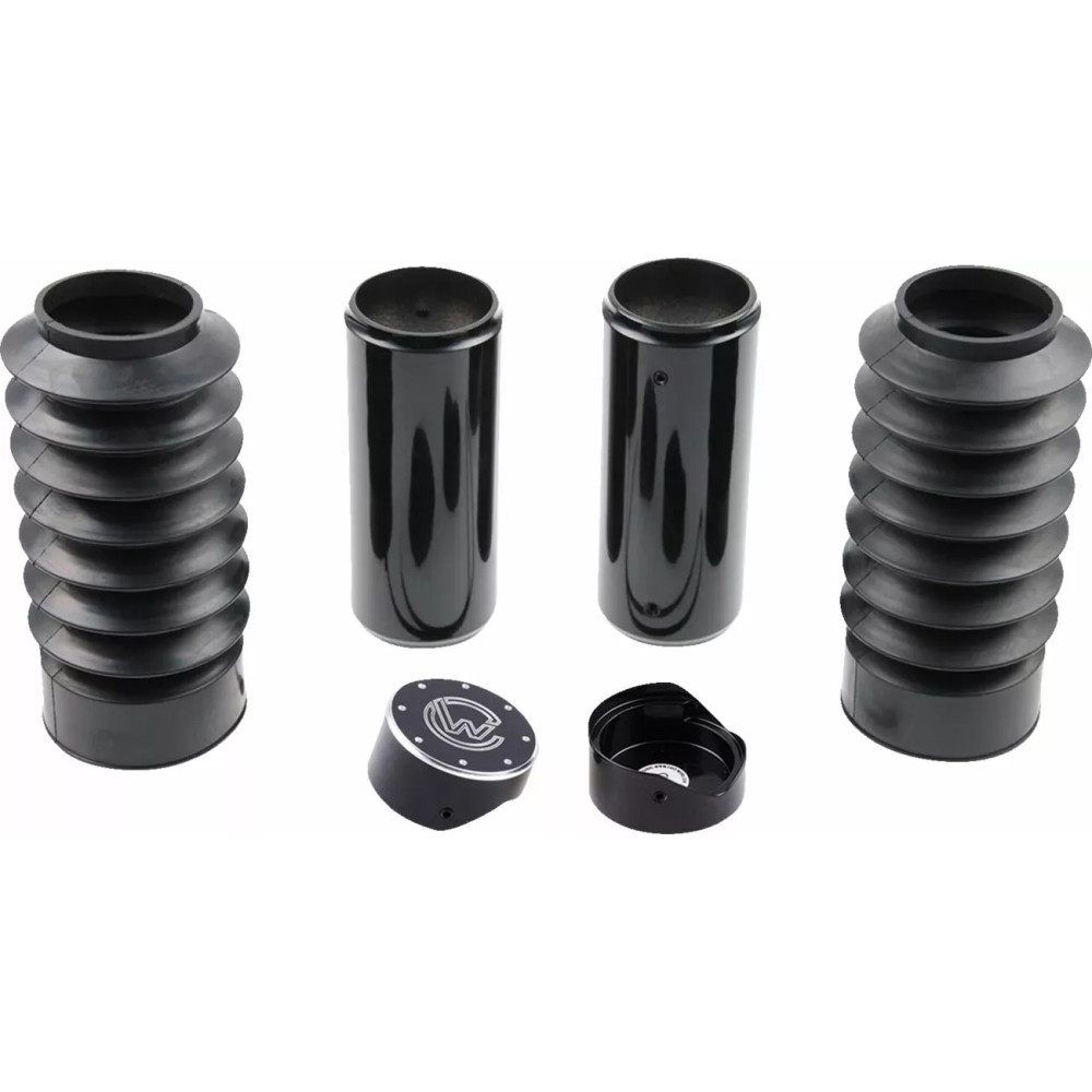 Fork Covers — Black, upper mounting