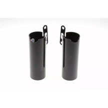 Fork Covers — Lower mount, Black, Pair