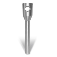 Riser recto Clubstyle — 32 mm (1-1/4 in), 12 in plateado