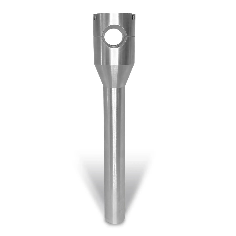 Riser recto Clubstyle — 32 mm (1-1/4 in), 12 in plateado