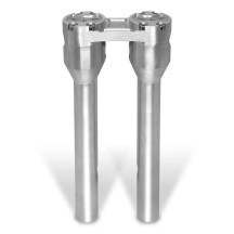 Riser recto Clubstyle — 32 mm (1-1/4 in), 12 in plateado