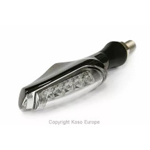 Indicador LED — 12 V, M8 x 20 mm roscado, negro mate