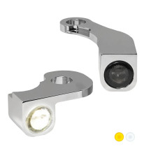 NANO Series Handlebar Turn Signals — 12 V, Chrome, for Harley-Davidson®