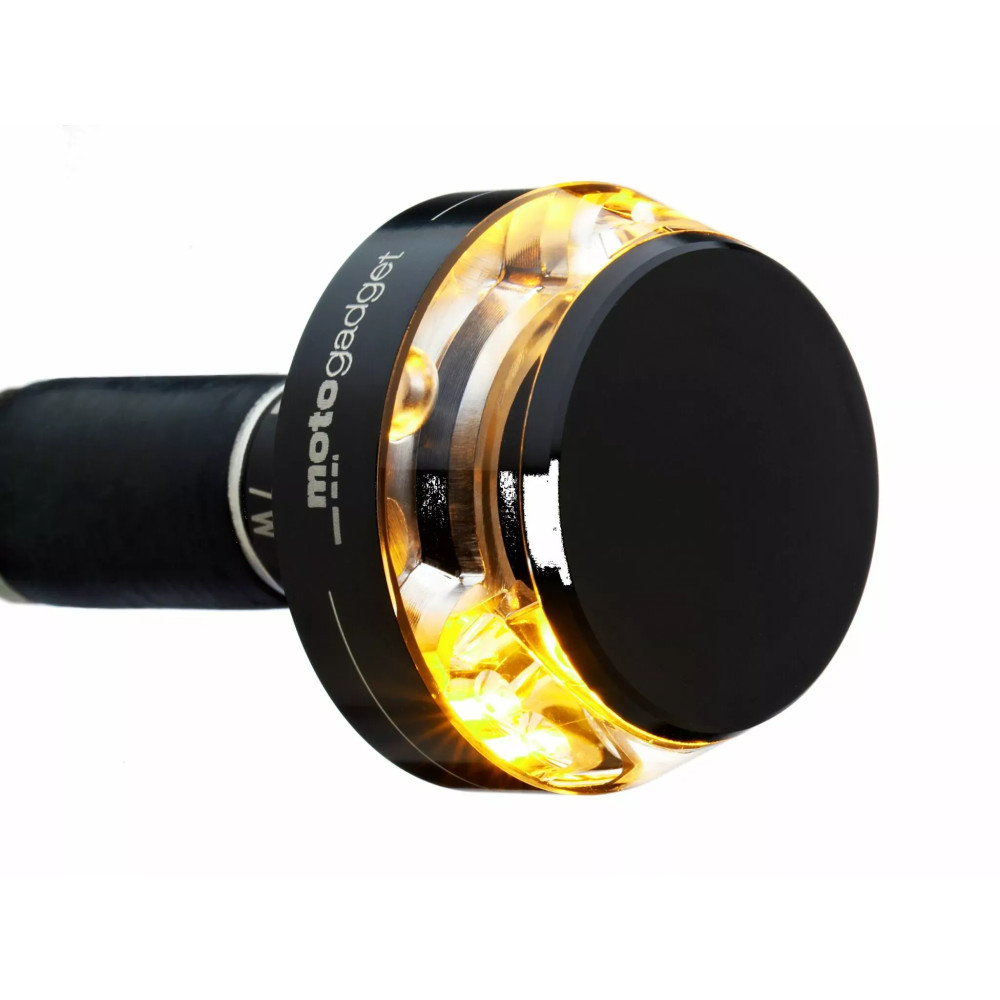 Mo-Blaze Disc Turn Signals — Flat, Black, LED