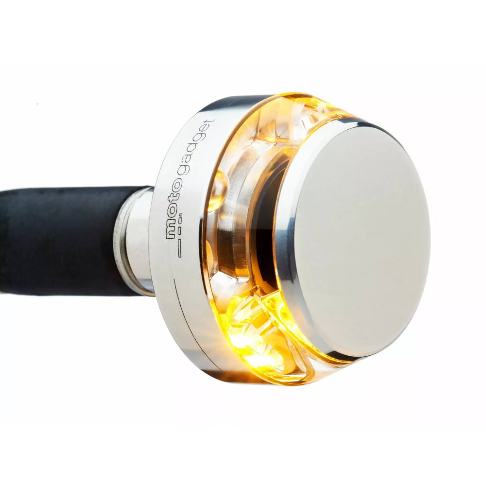 Intermitentes Mo-Blaze Disc — anodizado negro, acabado pulido