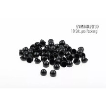 Cubierta de tornillo — M6, 10 unidades, negro