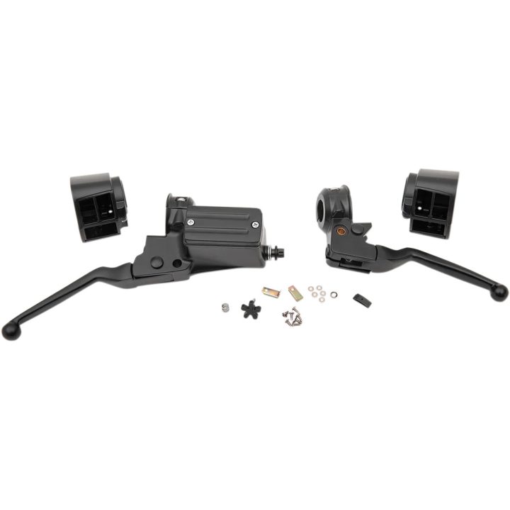 Kit de mandos de manillar — abrazadera 25.4 mm, diámetro 17.5 mm, negro mate