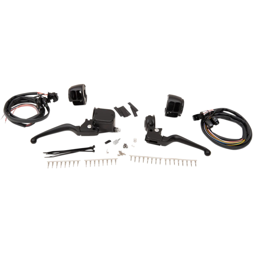 Handlebar Control Kit — 17.5 mm bore, 25.4 mm clamp, Black Matte