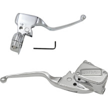Brake/Clutch Lever Assembly — 25.4 mm clamping, 12.7 mm bore (1/2"), chrome, ABS