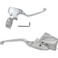 Brake/Clutch Lever Assembly — 25.4 mm clamping, 12.7 mm bore (1/2"), chrome, ABS