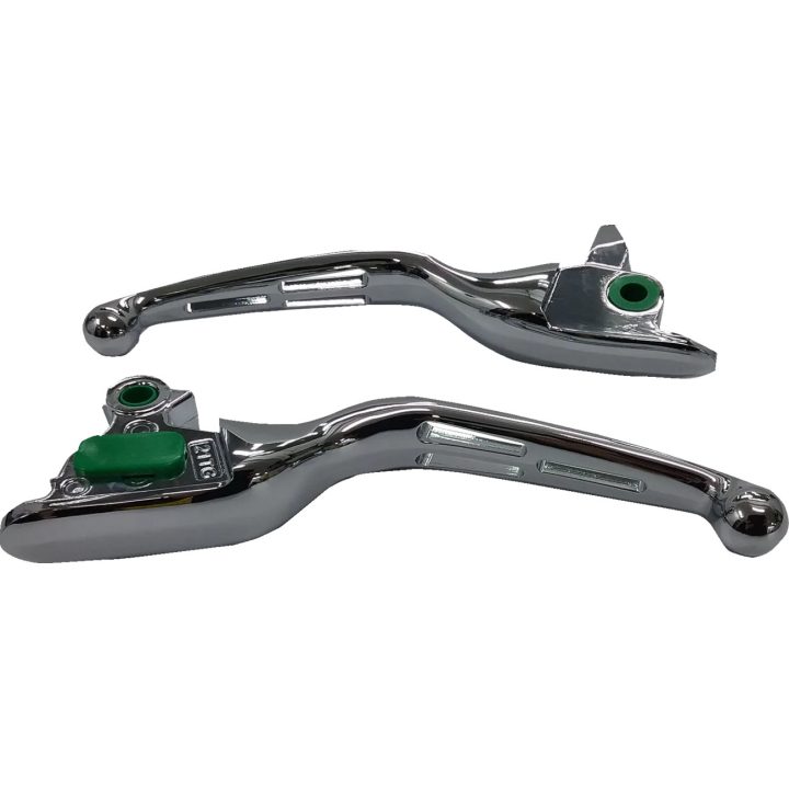 Juego de palancas ranuradas Wide Blade — freno y embrague, cromo