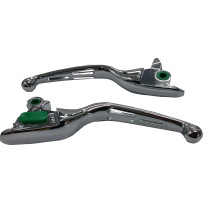 Slotted Wide Blade Lever Set — Brake and Clutch, Chrome