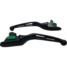 Slotted Wide Blade Lever Set — Brake & Clutch, Black Matte