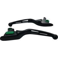 Slotted Wide Blade Lever Set — Brake & Clutch, Black Matte
