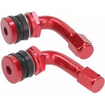 Tire Valve Set 90° — Pair, red