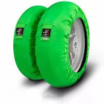Suprema Spina Tire Warmer — M/XXL, Front ≤125/17, Rear ≥200/55-17, Green