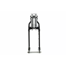 Fork Assembly — Upper mount, Black/Chrome