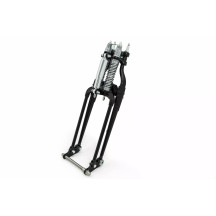 Fork Assembly — Upper mount, Black/Chrome
