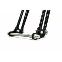 Fork Assembly — Upper mount, Black/Chrome