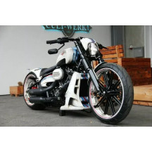 Fork Covers — Upper mount, aluminum, black