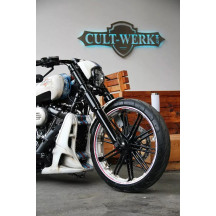 Fork Covers — Upper mount, aluminum, black