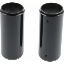 Fork Covers — Upper mount, aluminum, black
