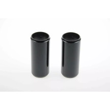 Fork Covers — Upper mount, aluminum, black