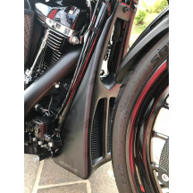 Spoiler Custom — Front, Black, Raw finish