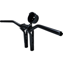 Kit de reubicación de indicadores redondos — negro, para Performance Machine Phatbar & Riser Kit